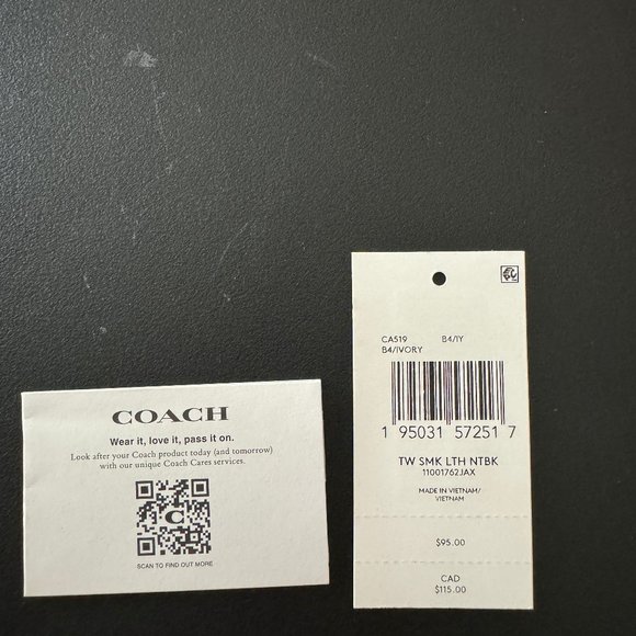 NWT Coach x Tom Wesselmann Notebook style# CA519  color B4/IY (Brass/Ivory) - Picture 6 of 9